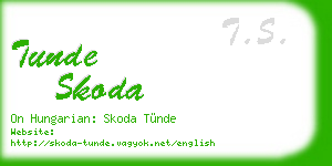 tunde skoda business card